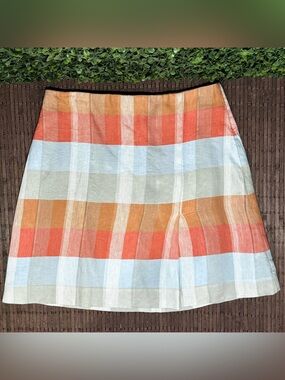 Madewell Single-Pleat Linen Skirt